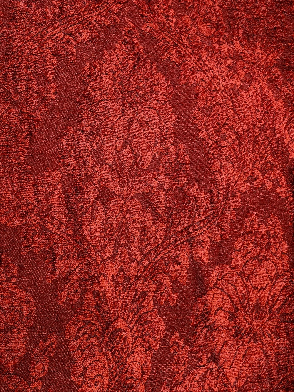 Red Silk Bed Scarf Or Throw